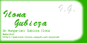 ilona gubicza business card